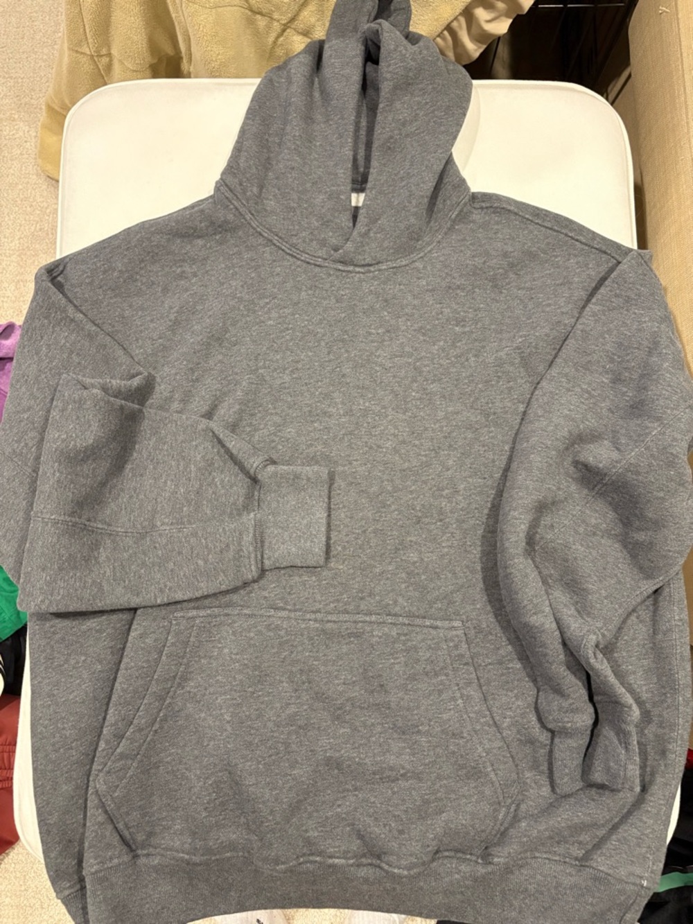 Abercrombie & Fitch Soft Essentials Hoodie Sweatshirt Men’s Large Charcoal